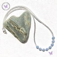 Angelite & Crystal Quartz Necklace
